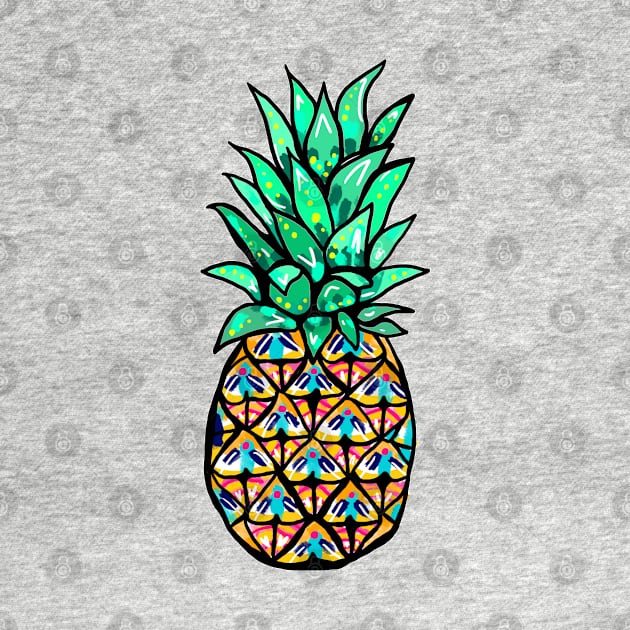 Colorful Pineapple Illustration by aterkaderk